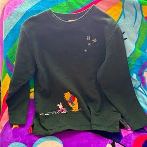 Vintage The Disney store Winnie the Pooh crew neck pullover sweater size small .